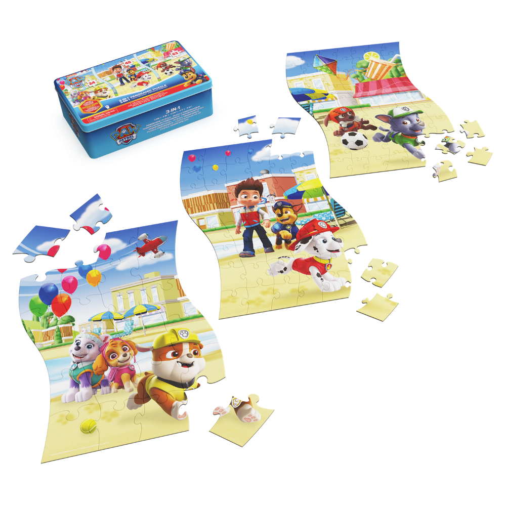 Paw Patrol  | Paw Patrol Rompecabezas Panorámico 3 En 1