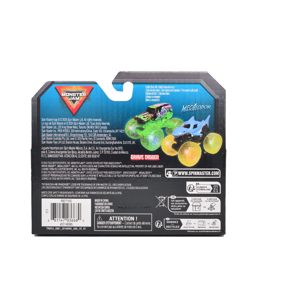Monster Jam  | Monster Jam X 1 Escala 1:43 Llantas Light-Up  V, Surt,