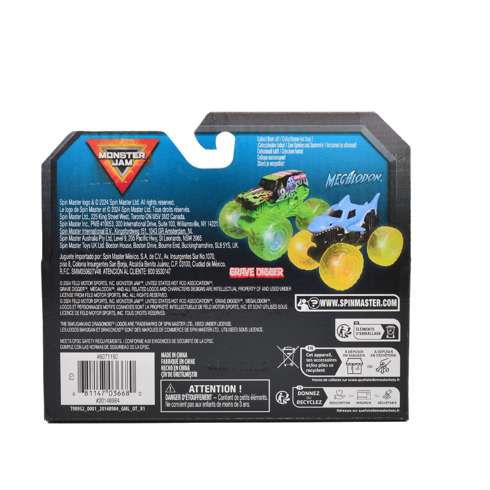 Monster Jam  | Monster Jam X 1 Escala 1:43 Llantas Light-Up  V, Surt,