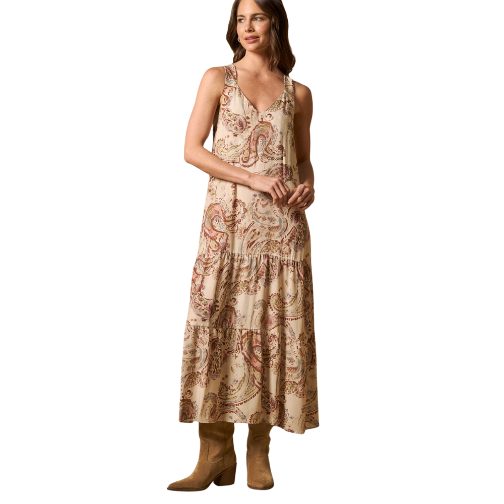 Esprit | Vestido Largo Con Estampado Paisley Y Escote En V Para Mujer