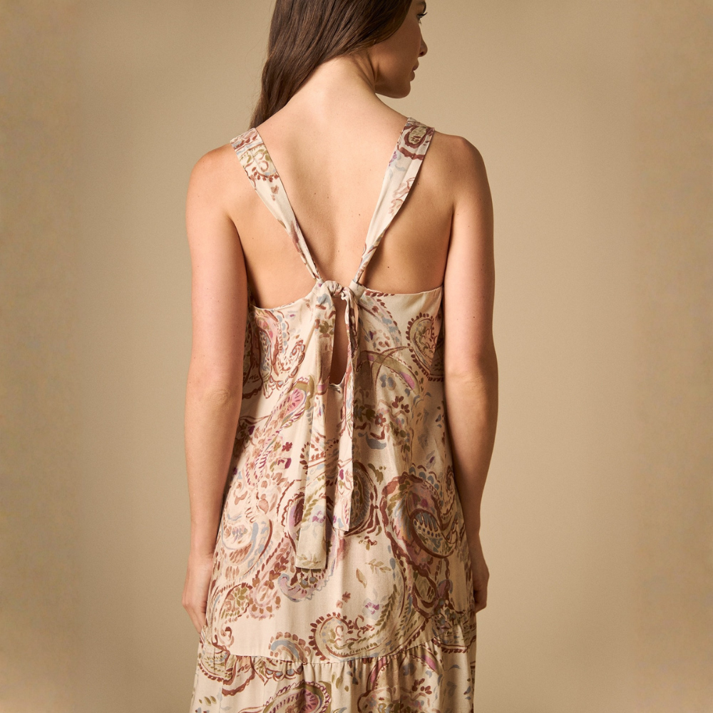 Esprit | Vestido Largo Con Estampado Paisley Y Escote En V Para Mujer