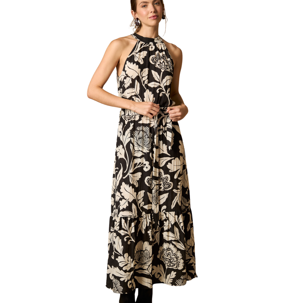 Esprit | Vestido Largo Estampado Halter para Dama