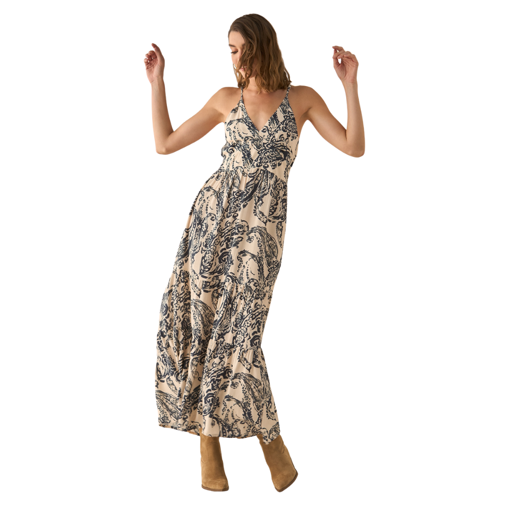 Esprit |Vestido estampado largo para mujer