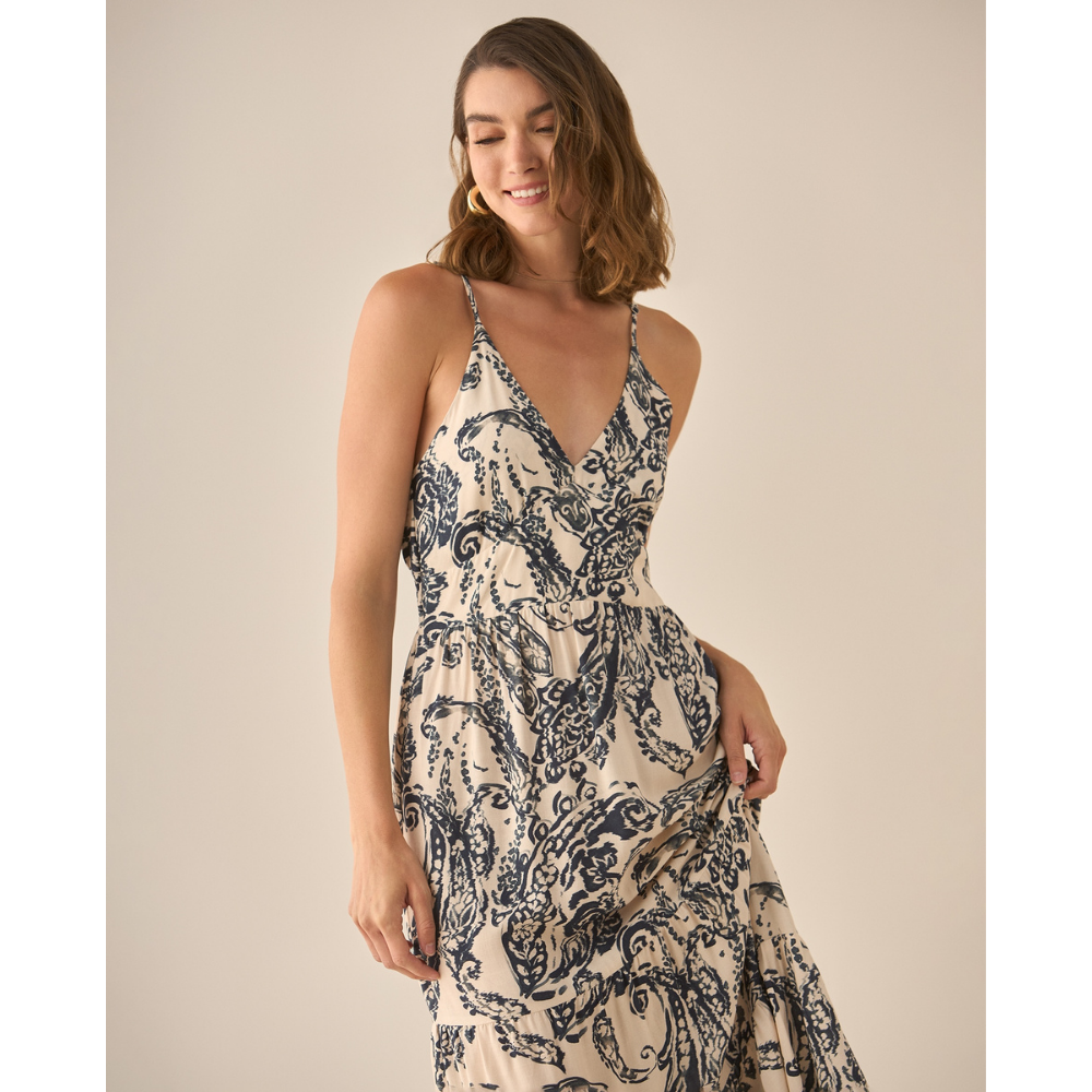 Esprit |Vestido estampado largo para mujer