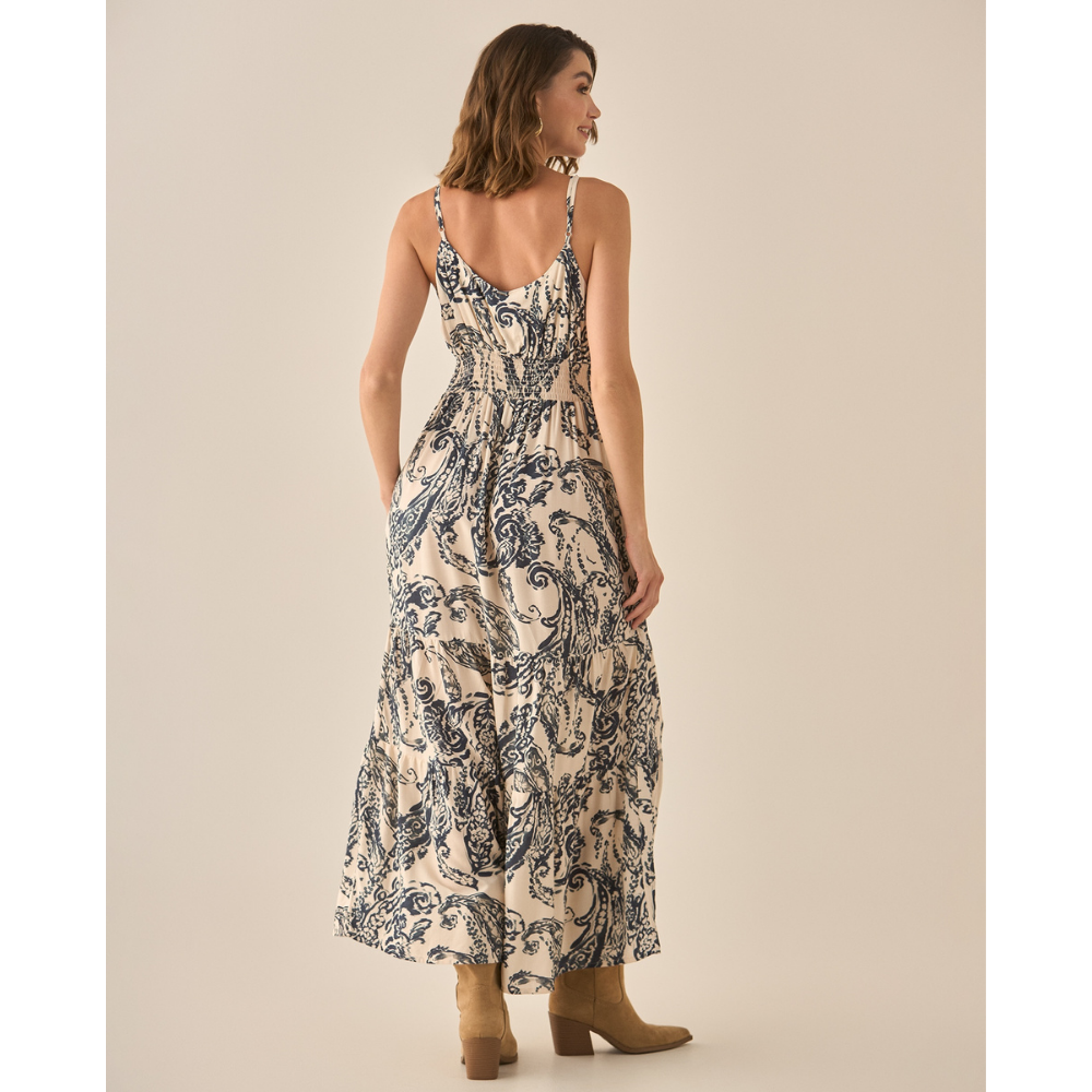 Esprit |Vestido estampado largo para mujer