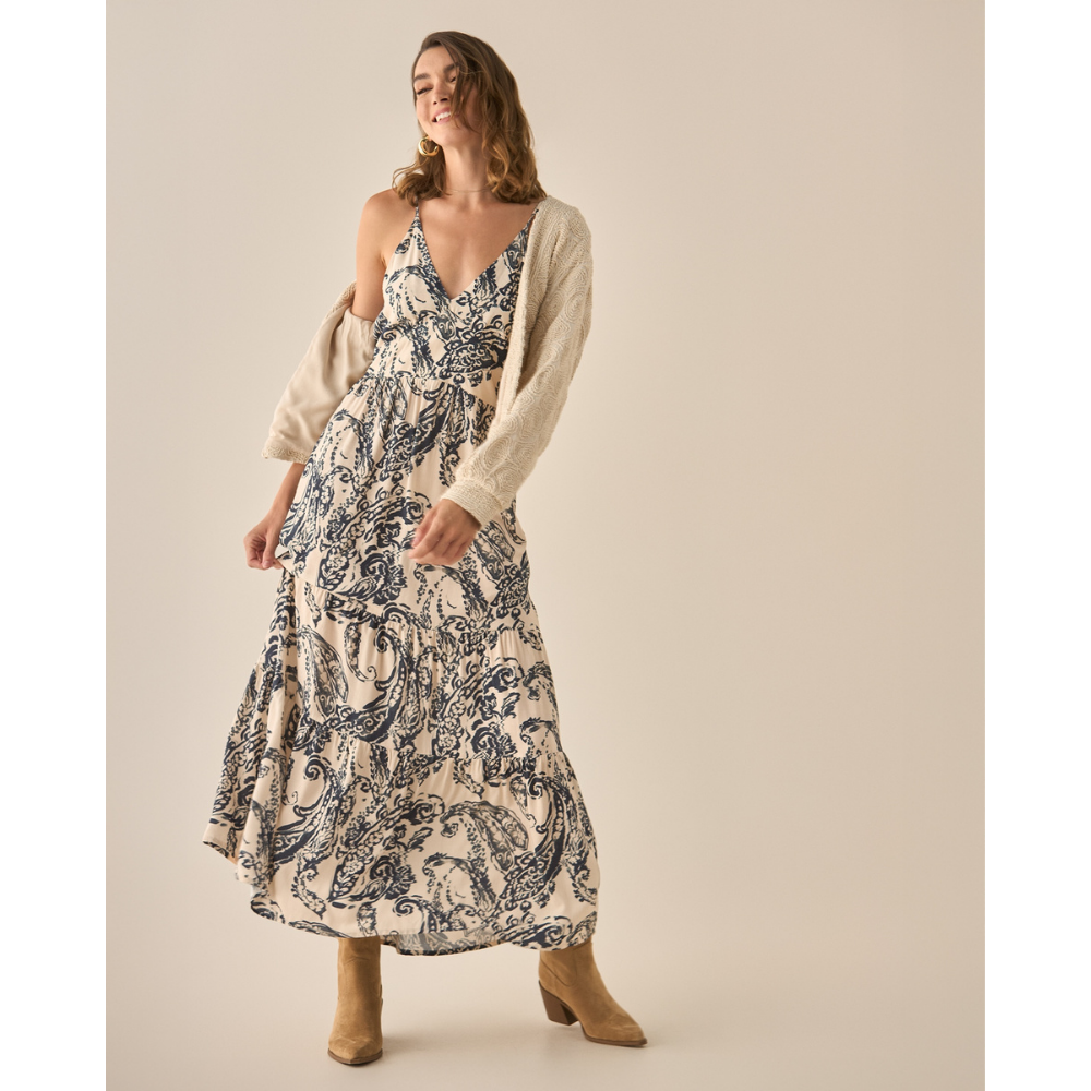 Esprit |Vestido estampado largo para mujer