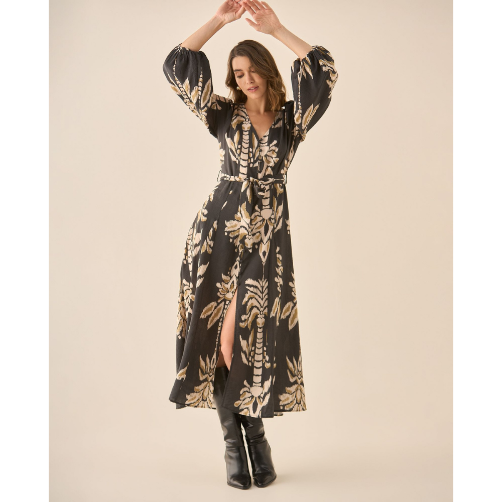 Esprit | Vestido largo  Estampado con Mangas Amplias para mujer