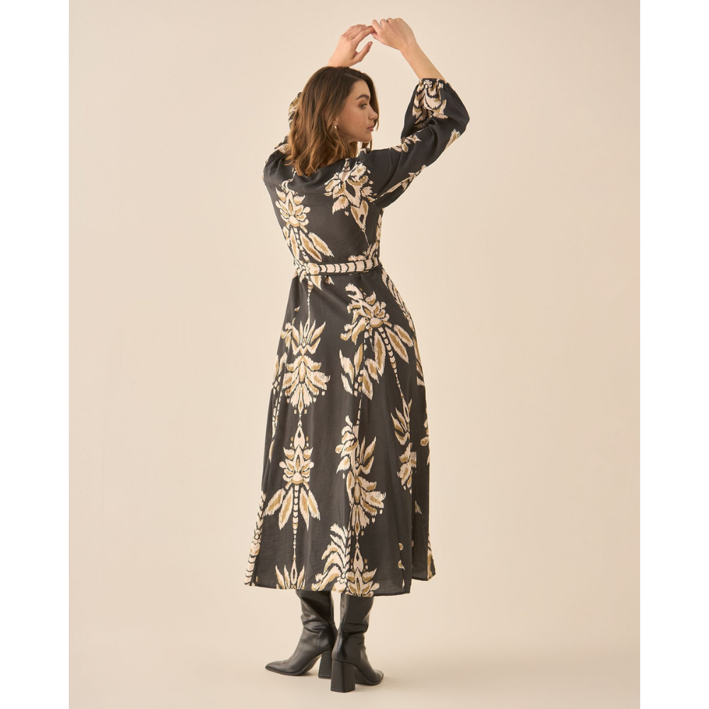 Esprit | Vestido largo  Estampado con Mangas Amplias para mujer
