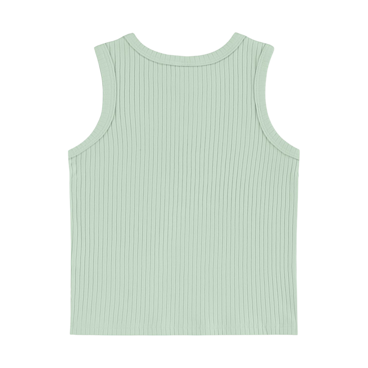 Up Baby | Blusa sin Mangas de Algodón Canalé para Niñas