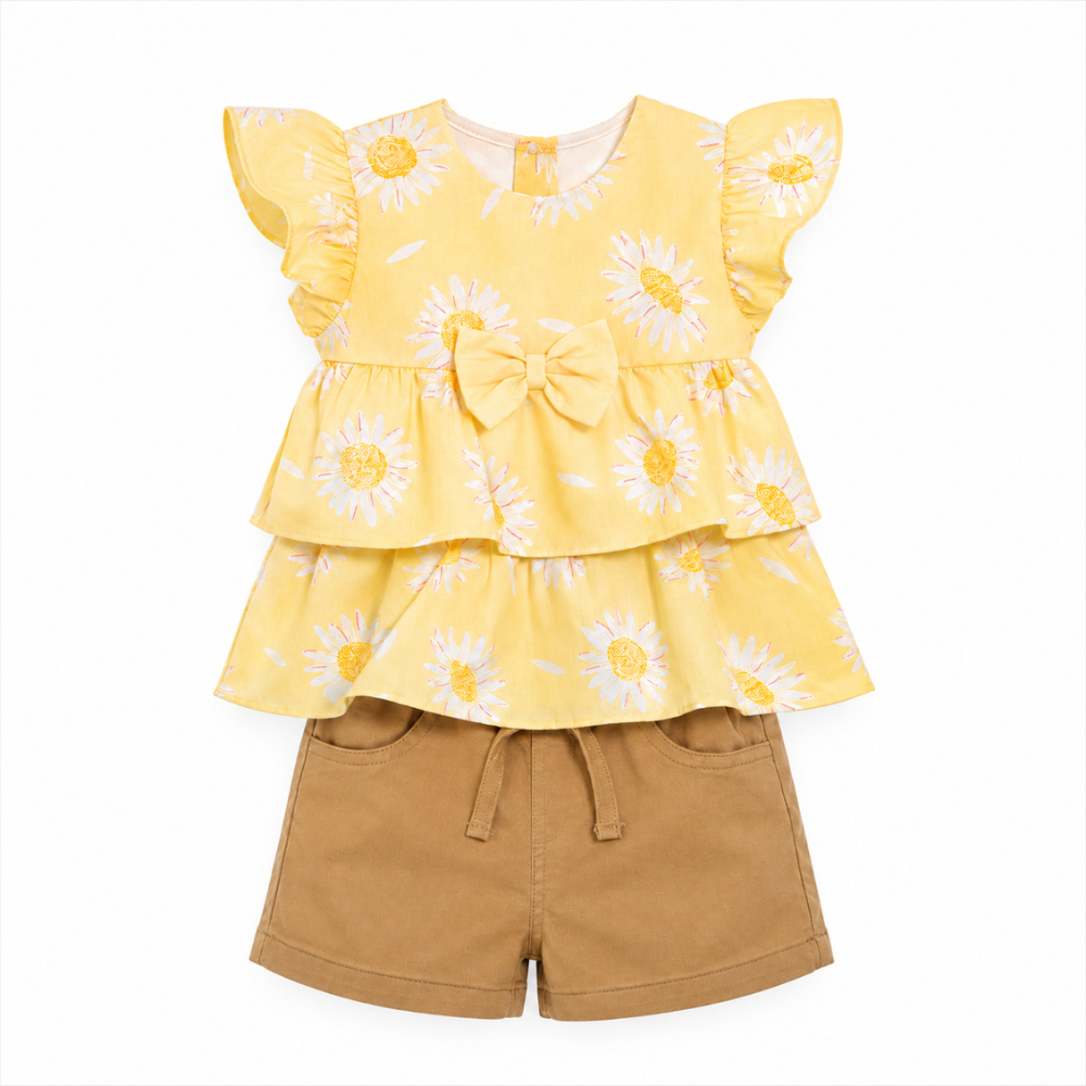 Monix's | Conjunto Top Floral con Short Casual para Niña