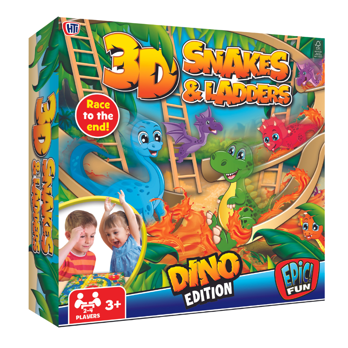 Boing games | Escaleras y Serpientes Dino 3D