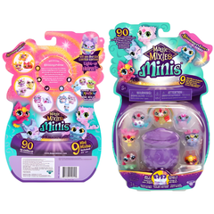 Magic Mixies Magic Minis – Pack De 4 Figuras Con 90 Mixlings Para Coleccionar | Incluye Ediciones Comunes, Raras Y Ultra Raras Con Habilidades Mágicas