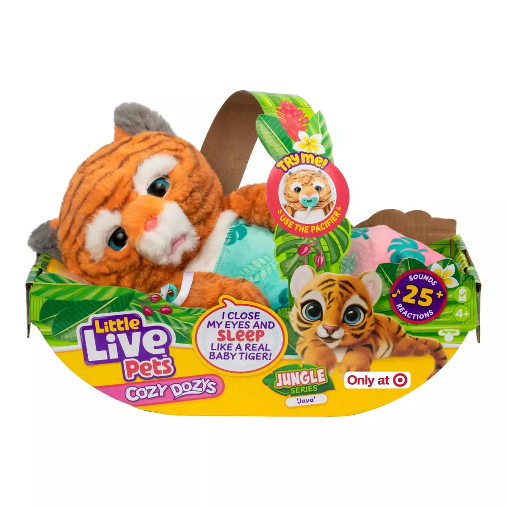 Little Live Pets | Cozy Dozys  - Serie de la jungla Java El Tigre