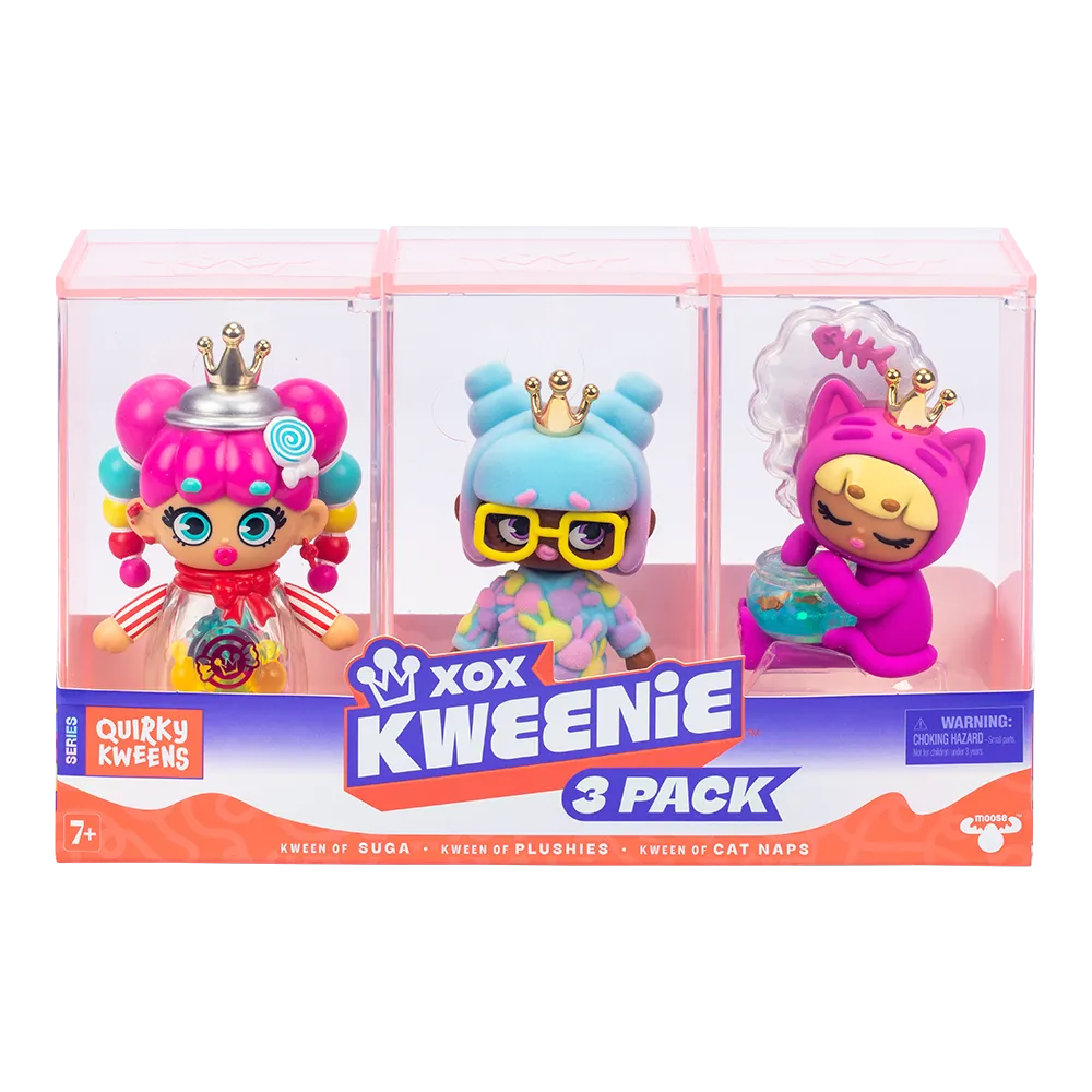 Xox Kweenie | Pack Surtido de 3 Figuras Kweenie