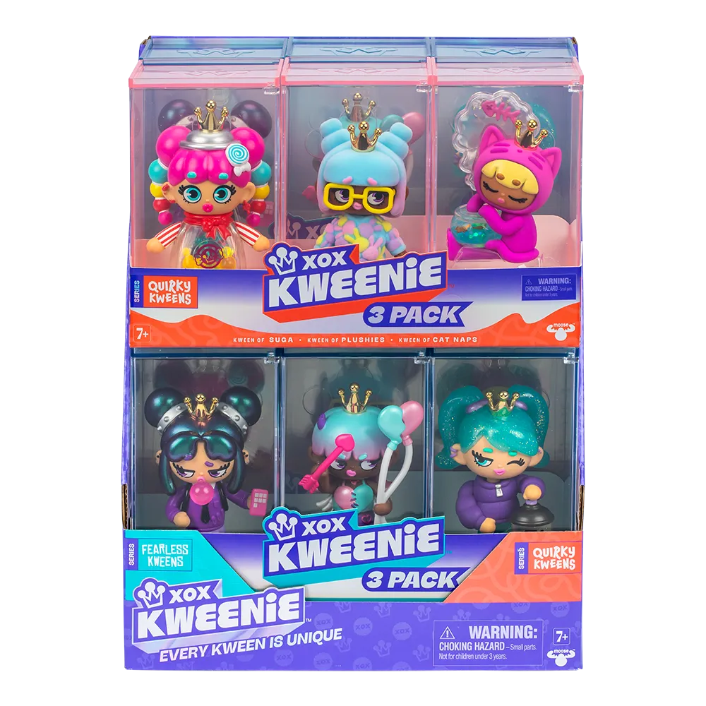 Xox Kweenie | Pack Surtido de 3 Figuras Kweenie