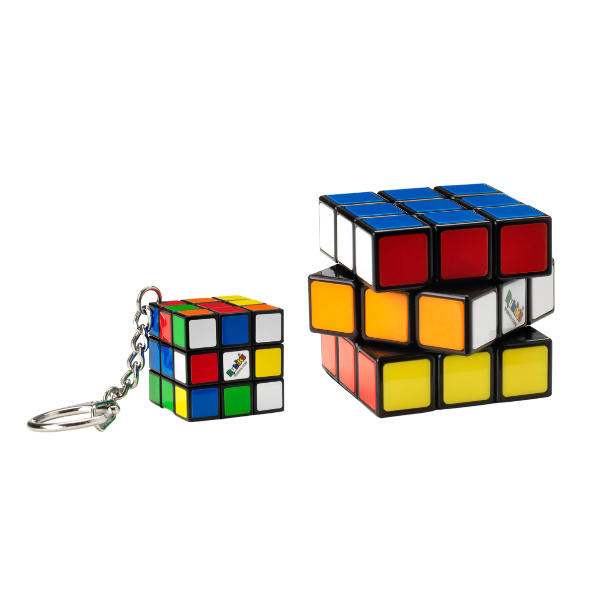 Set Rubiks + Cube Keychain