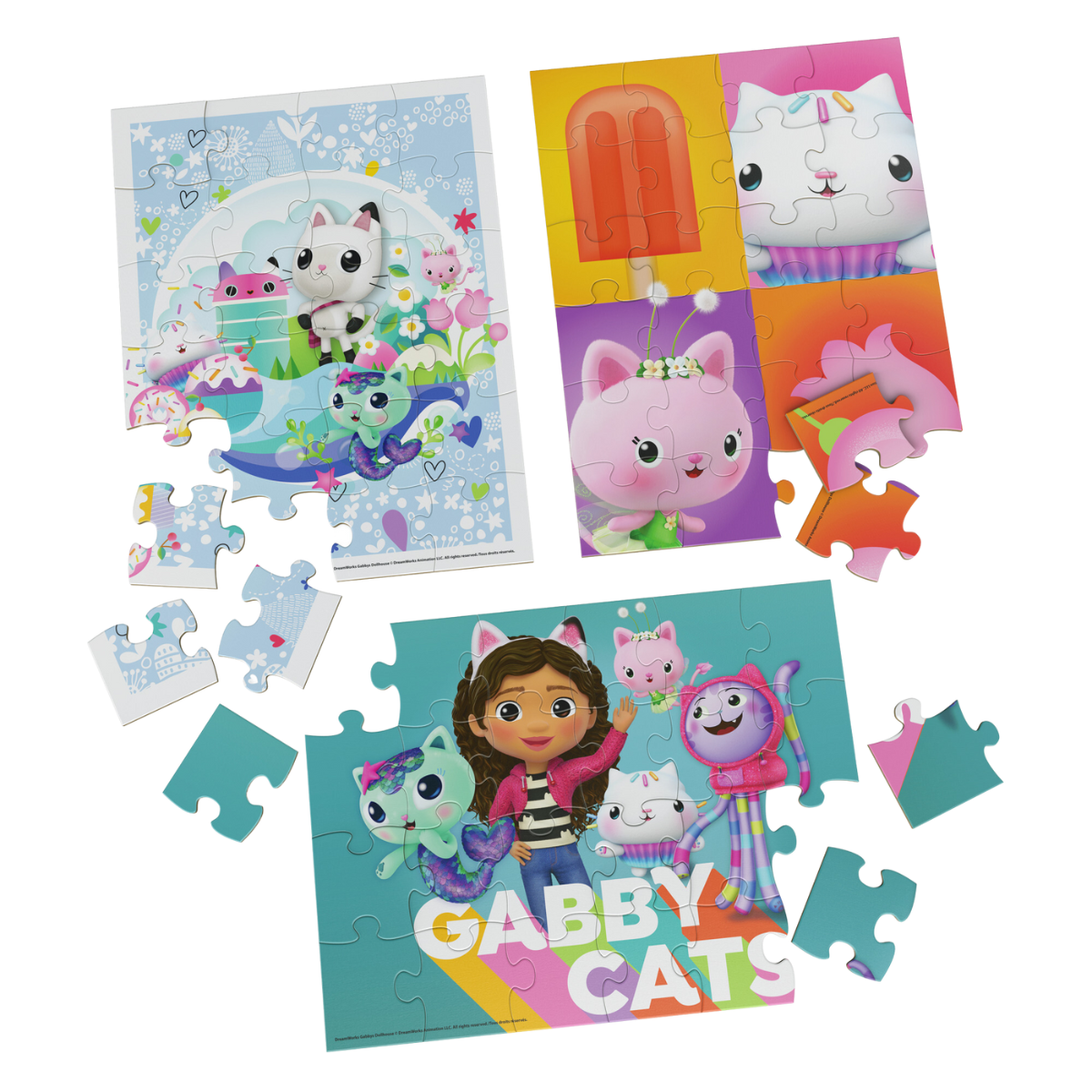 Gabby's Dollhouse Set 3 Rompecabezas de Madera