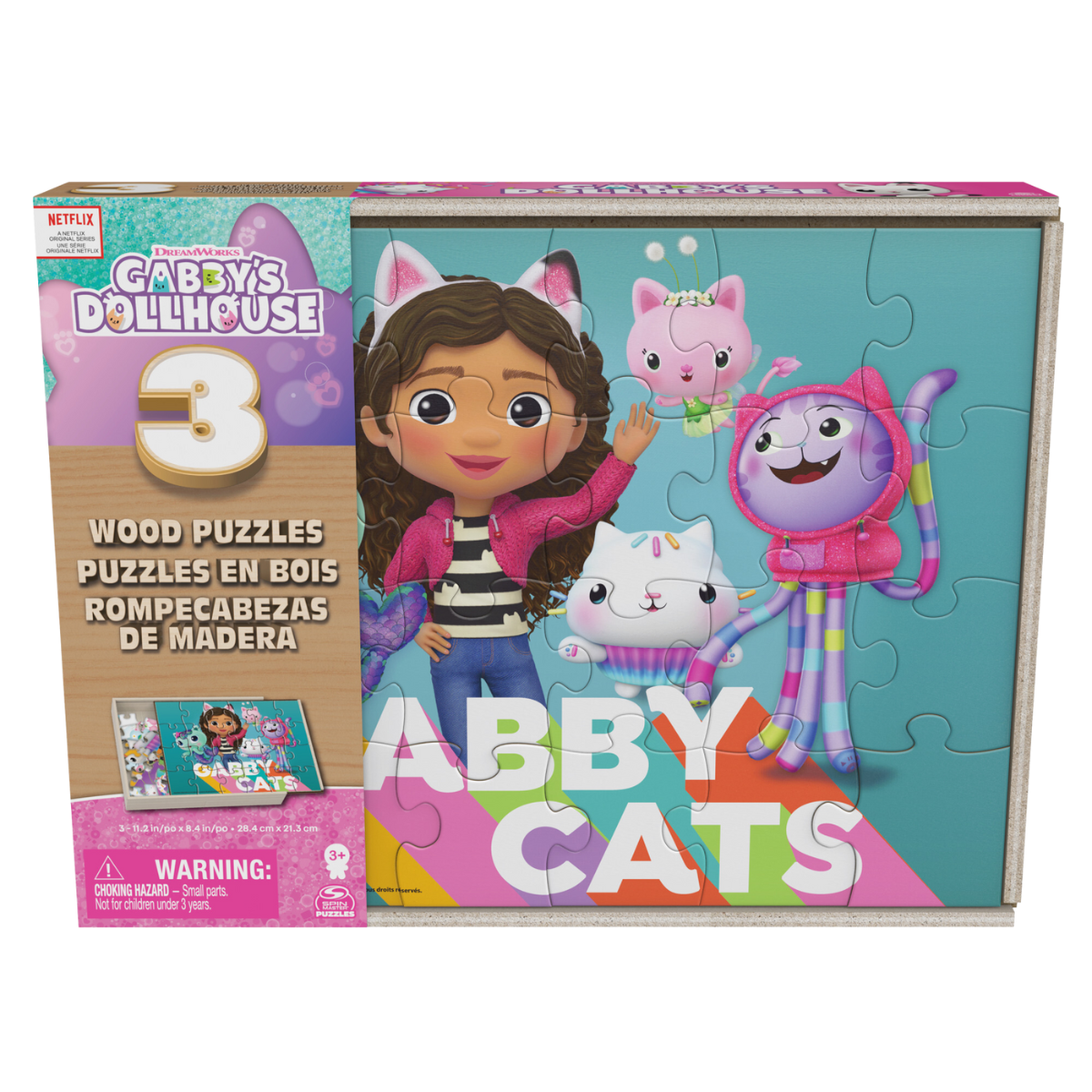 Gabby's Dollhouse Set 3 Rompecabezas de Madera