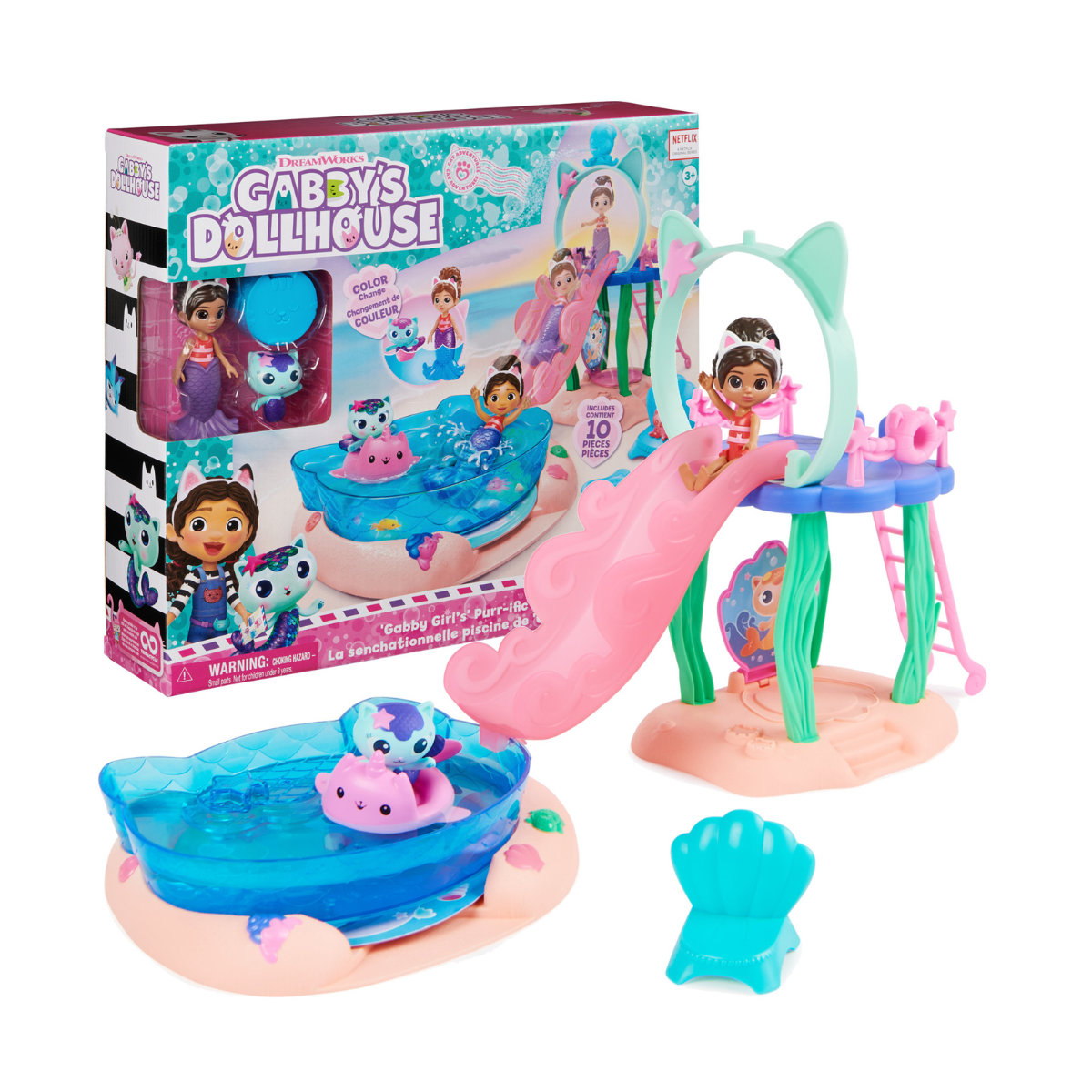 Gabby&#39;s Dollhouse Set De Juego Piscina Gatástica