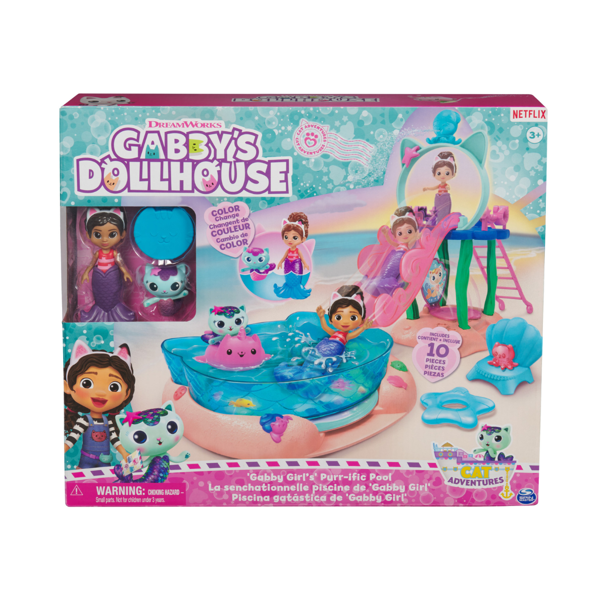 Gabby&#39;s Dollhouse Set De Juego Piscina Gatástica