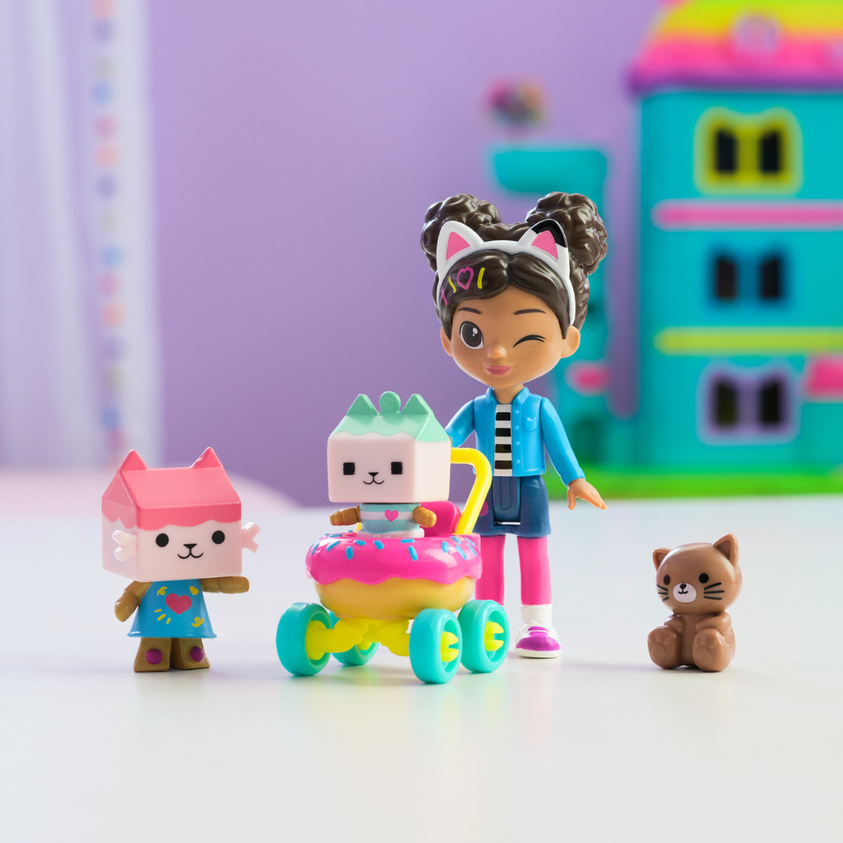 Gabby&#39;s Dollhouse Set De Figuras Cuidado De Gatitos