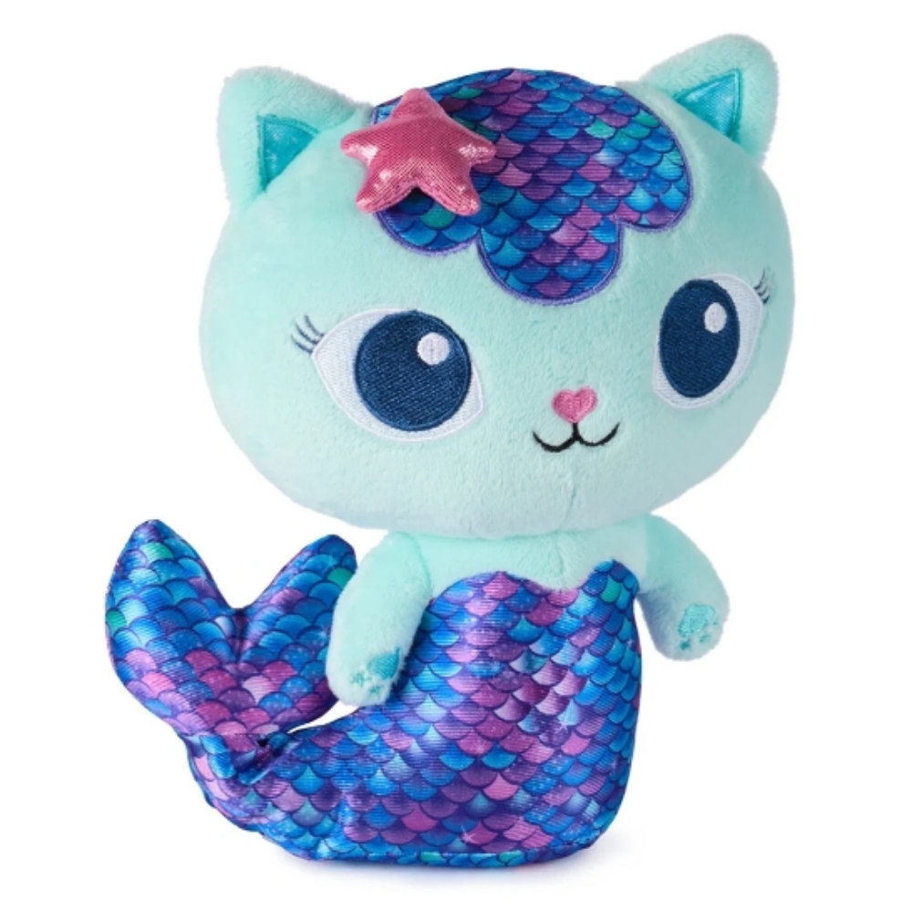 Gabby Dollhouse | Peluche Deluxe MerCat con Cola Fin-Tástica