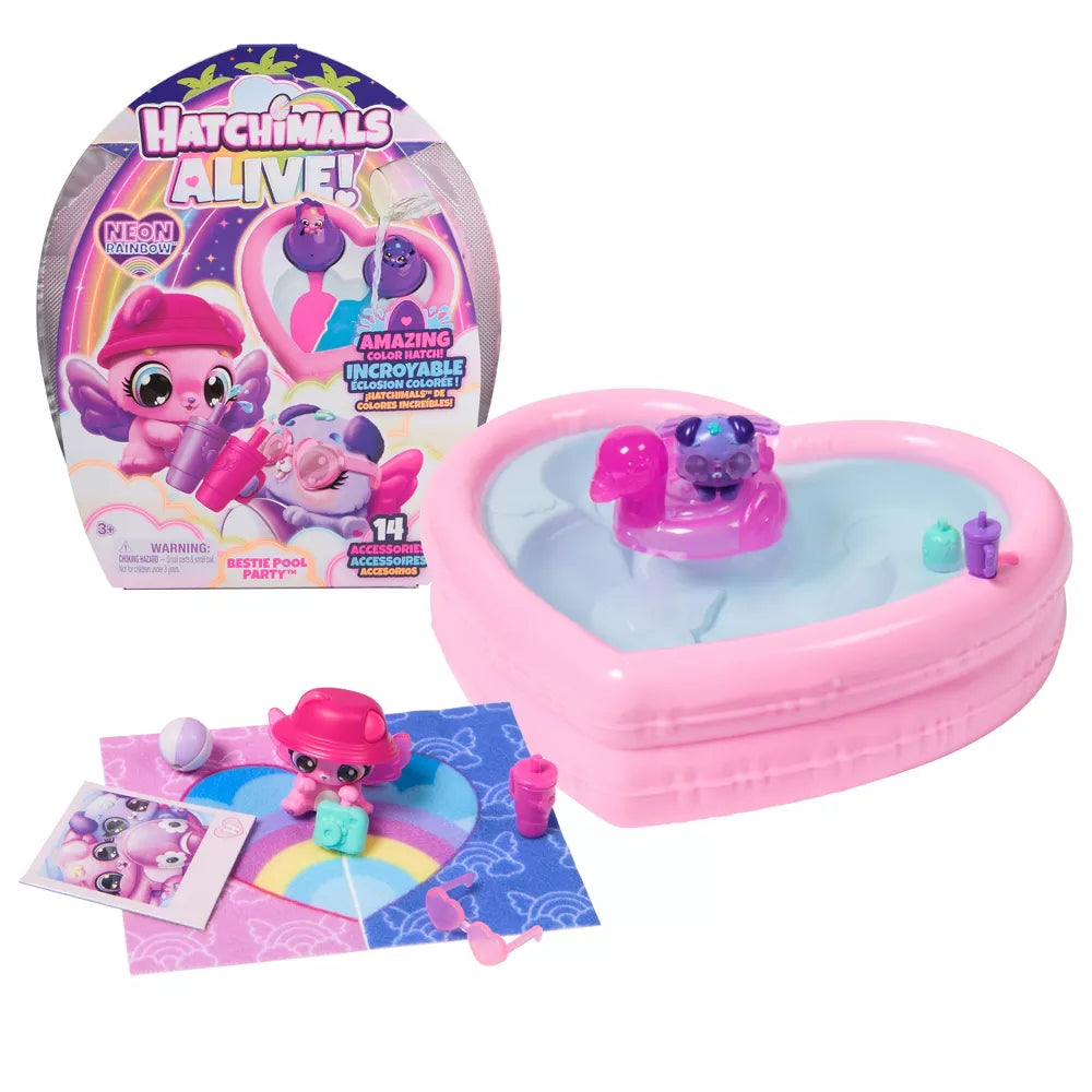 Hatchimals | Set de Bestie Alive Fiesta en la Piscina