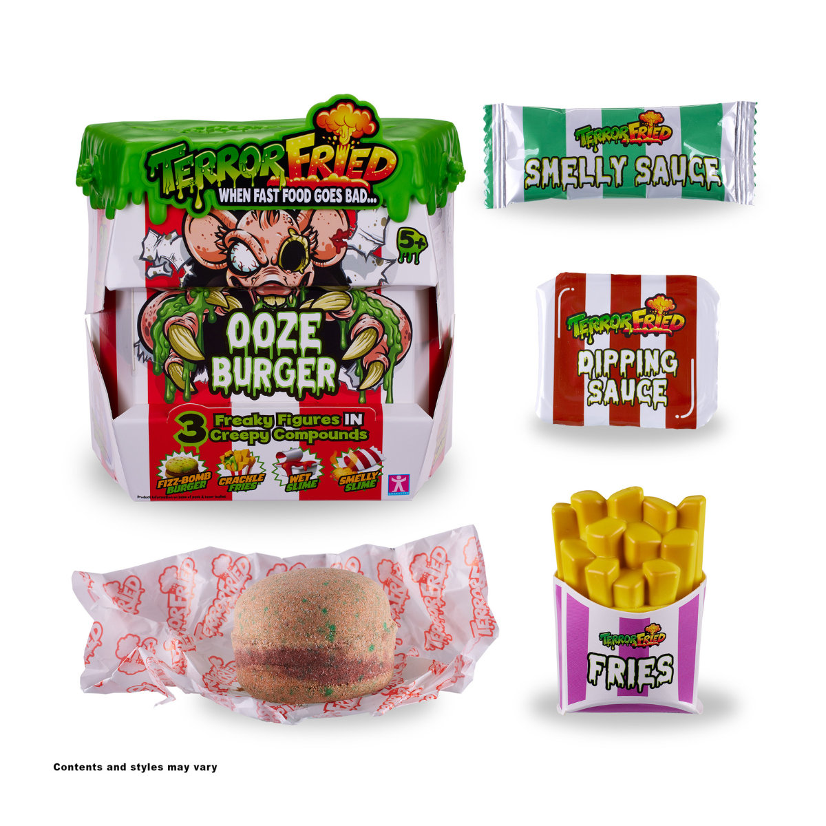 Terror Fried Caja Hamburguesa con 3 Figuras