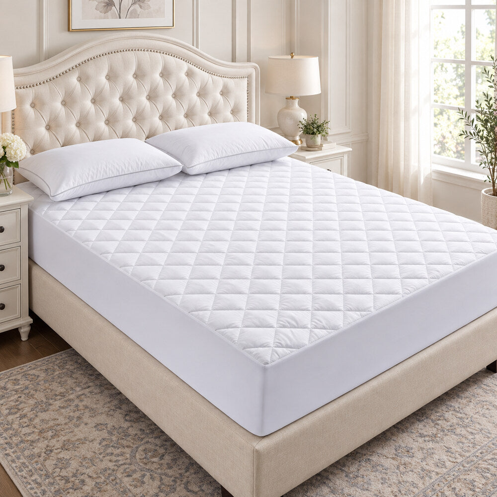 J & S HOUSEWARES | Protector de Colchón Impermeable Acolchado