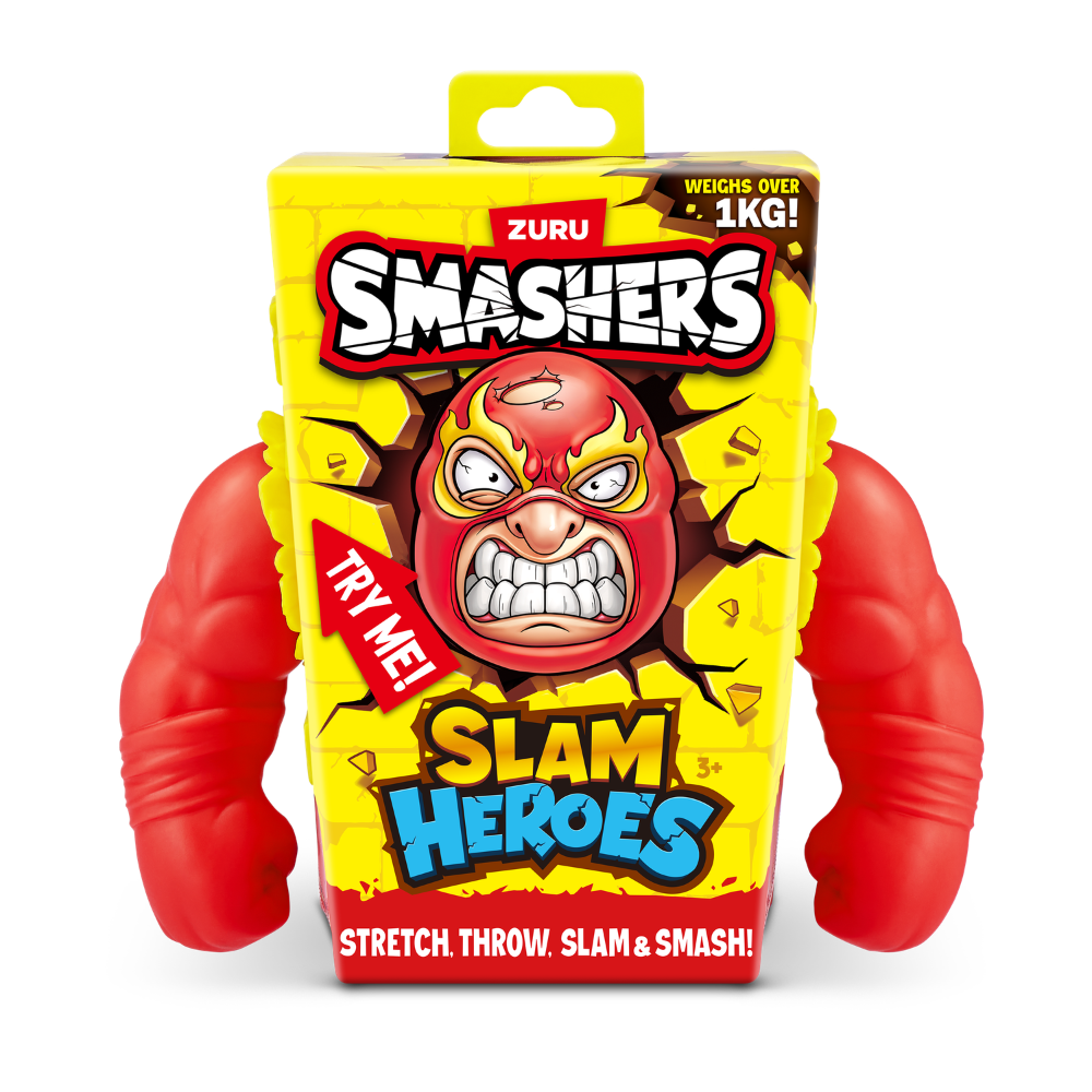 Smashers | Smashers SLAM Heroes de ZURU, tiburón o luchador de juguete estirable para niños