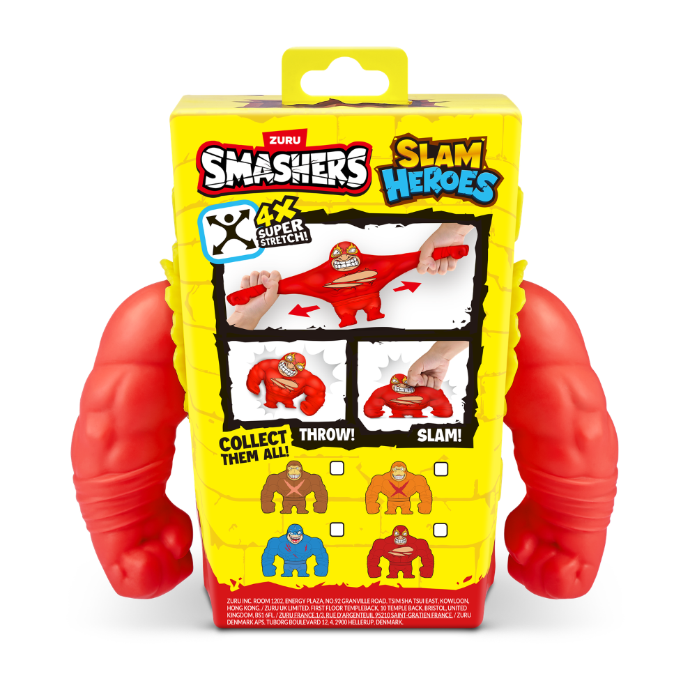 Smashers | Smashers SLAM Heroes de ZURU, tiburón o luchador de juguete estirable para niños