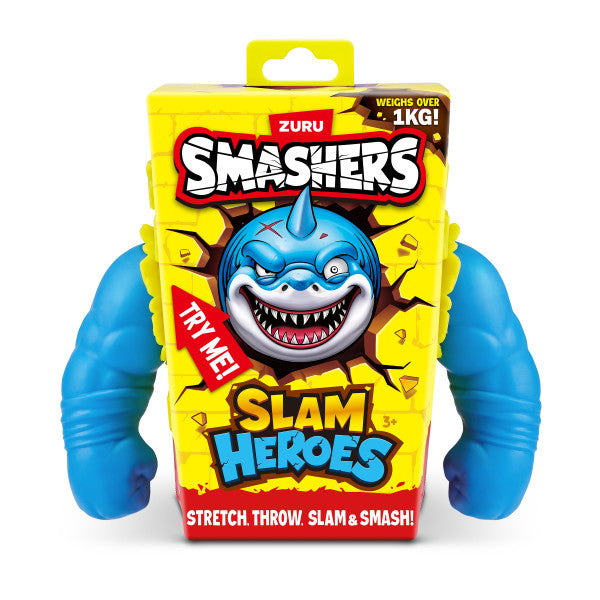 Smashers | Smashers SLAM Heroes de ZURU, tiburón o luchador de juguete estirable para niños