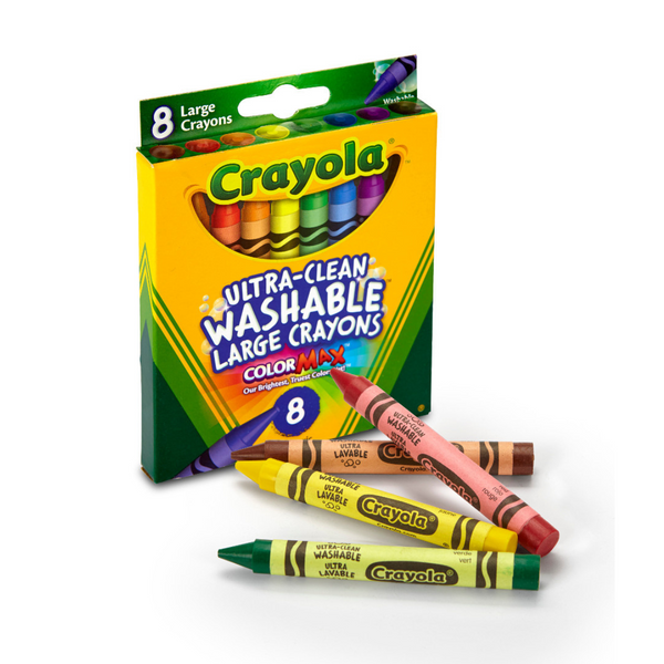 8 Ultra-Clean Washable Large Crayons - Felix Online