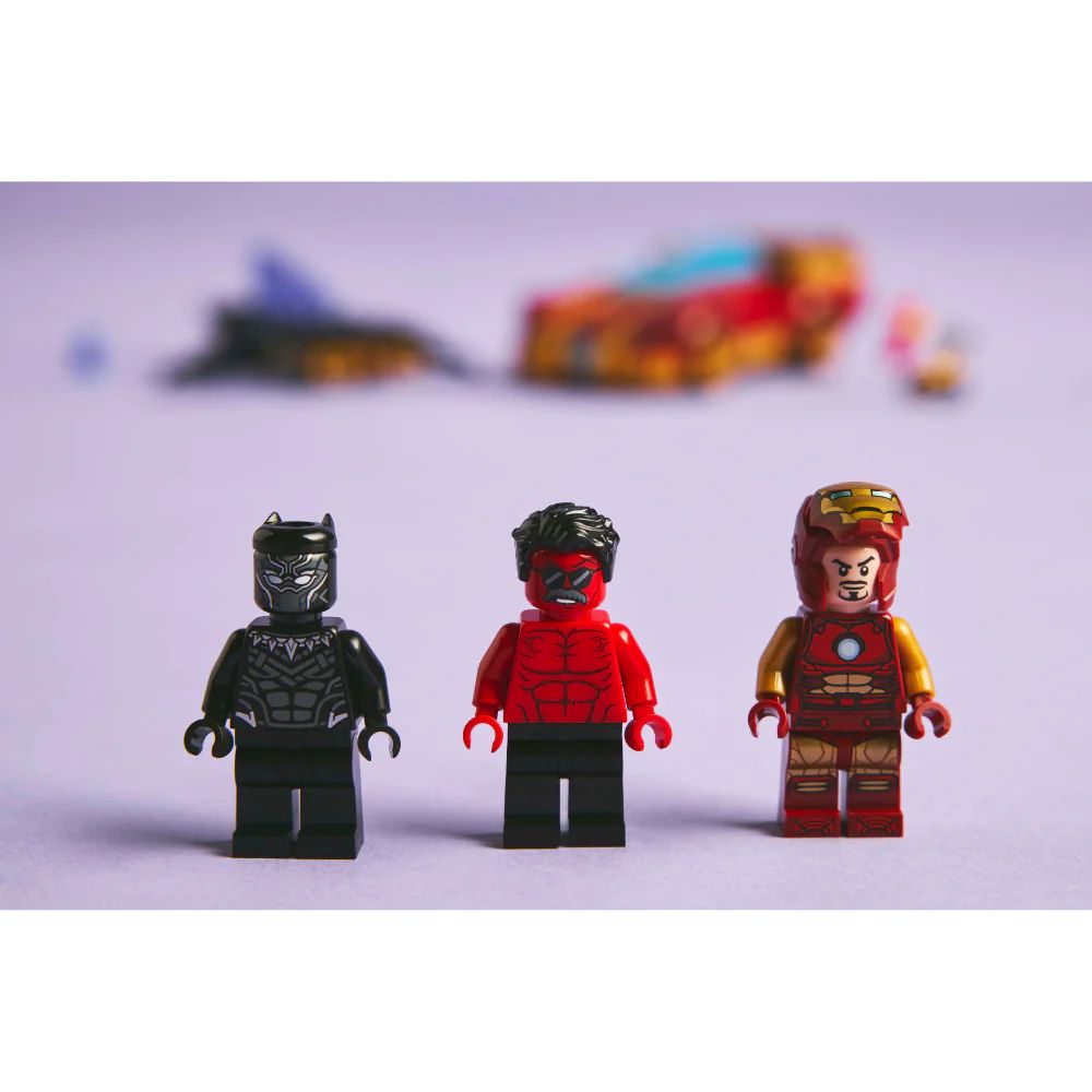 Lego | Marvel Deportivo de Iron Man y Black Panther vs. Hulk Rojo
