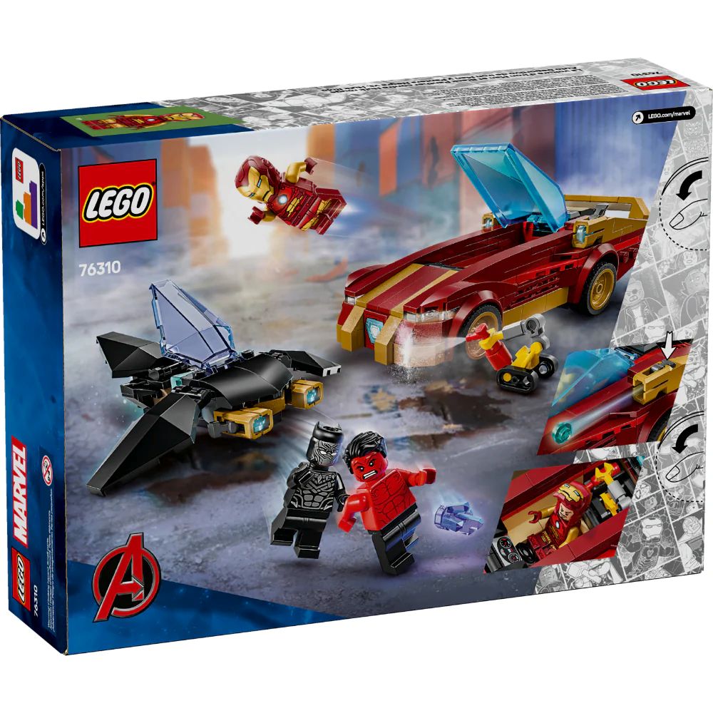 Lego | Marvel Deportivo de Iron Man y Black Panther vs. Hulk Rojo