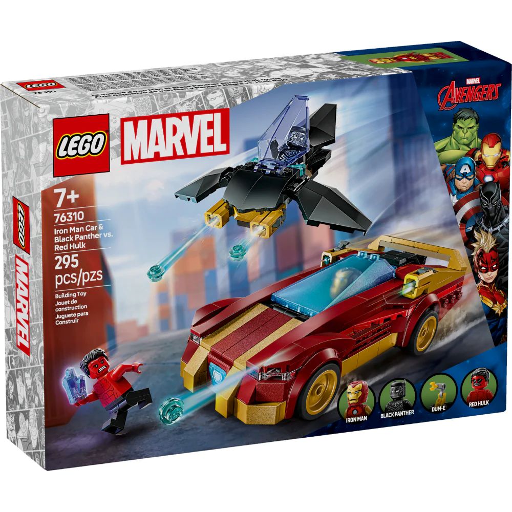 Lego | Marvel Deportivo de Iron Man y Black Panther vs. Hulk Rojo