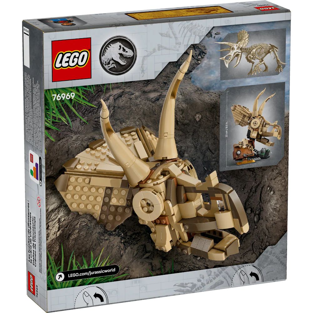Lego | Jurassic World Fósiles de Dinosaurio: Cráneo de Triceratops