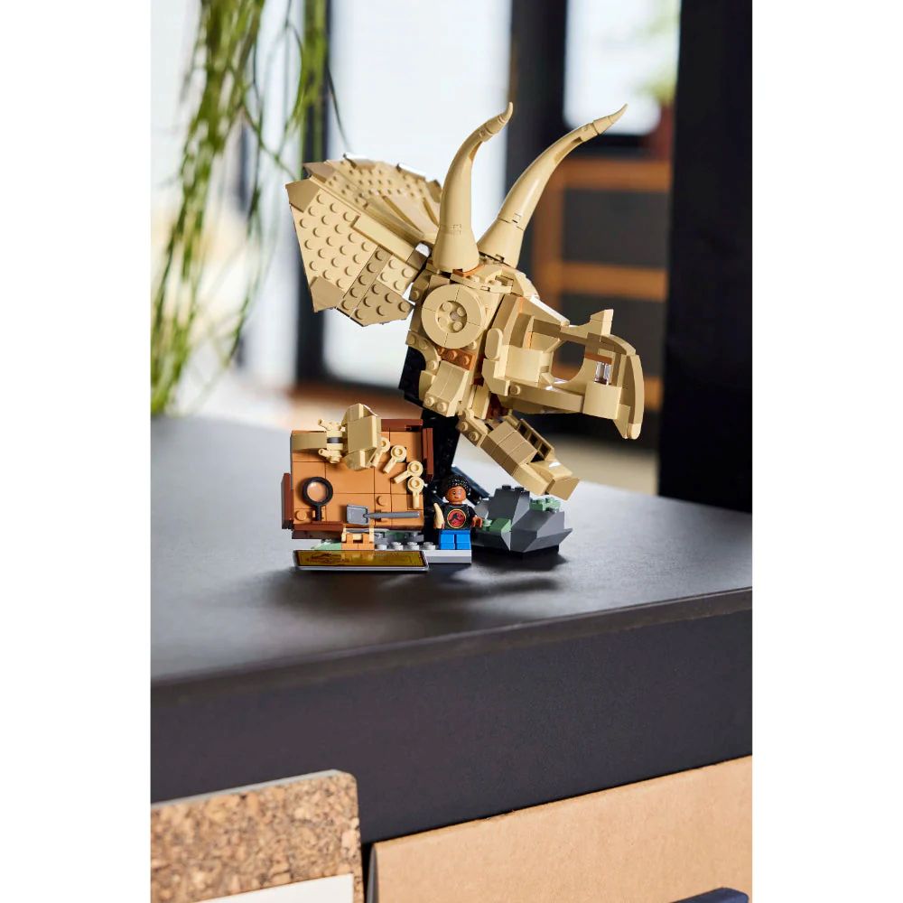 Lego | Jurassic World Fósiles de Dinosaurio: Cráneo de Triceratops