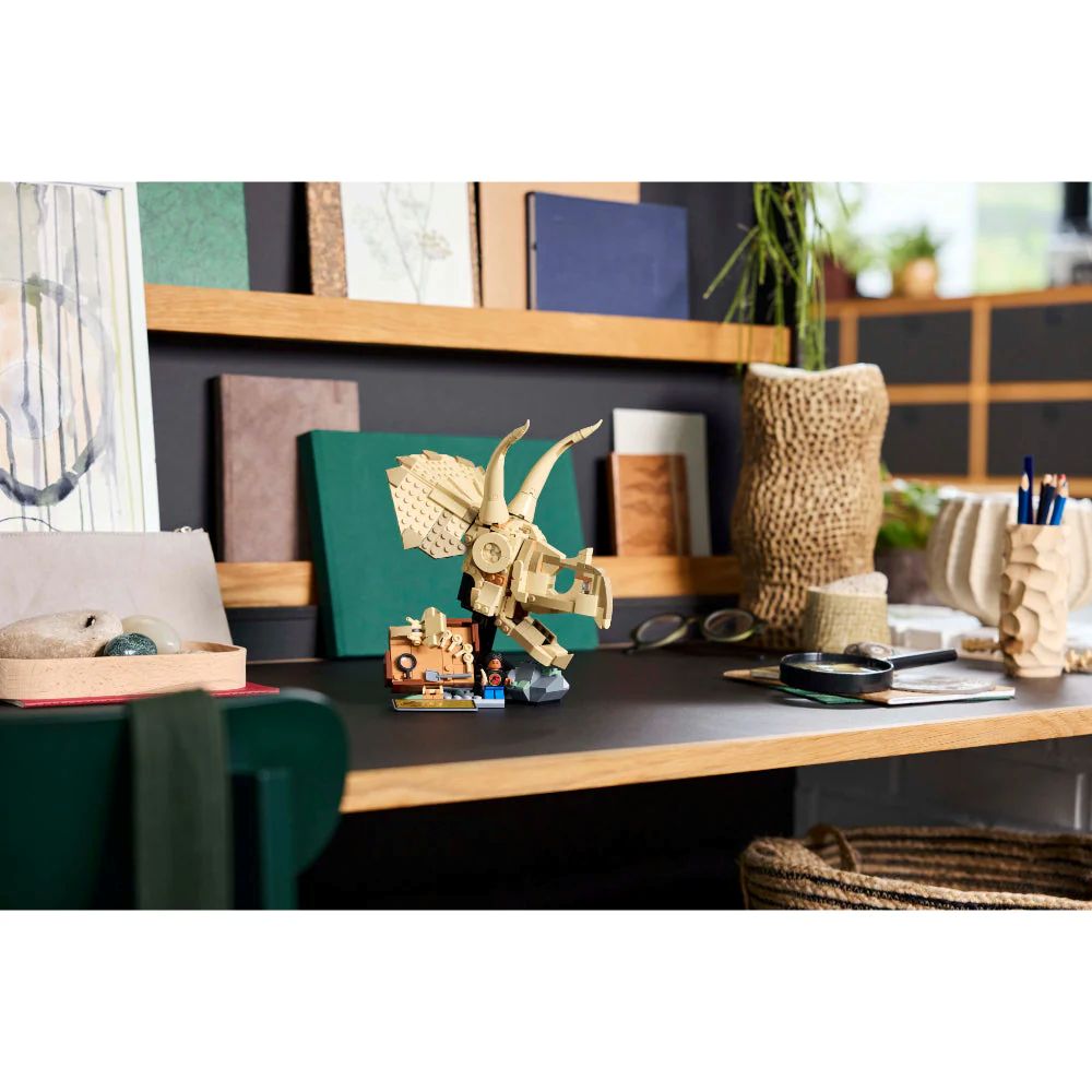 Lego | Jurassic World Fósiles de Dinosaurio: Cráneo de Triceratops