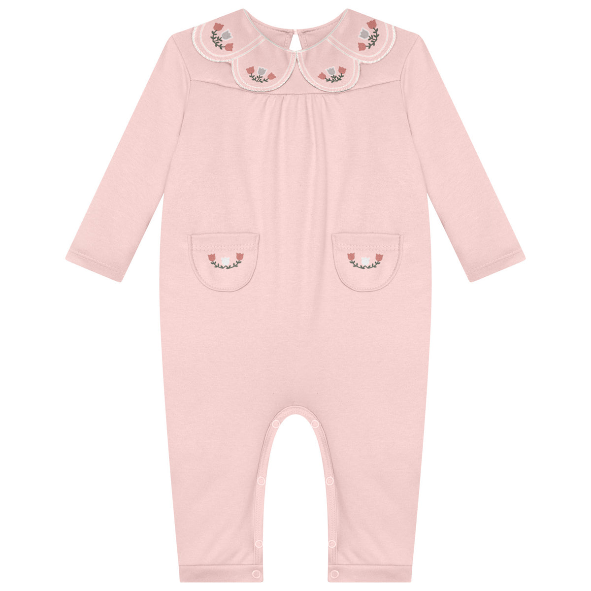 Milon | Jumpsuit Manga Largas Bordado para Niña Bebe