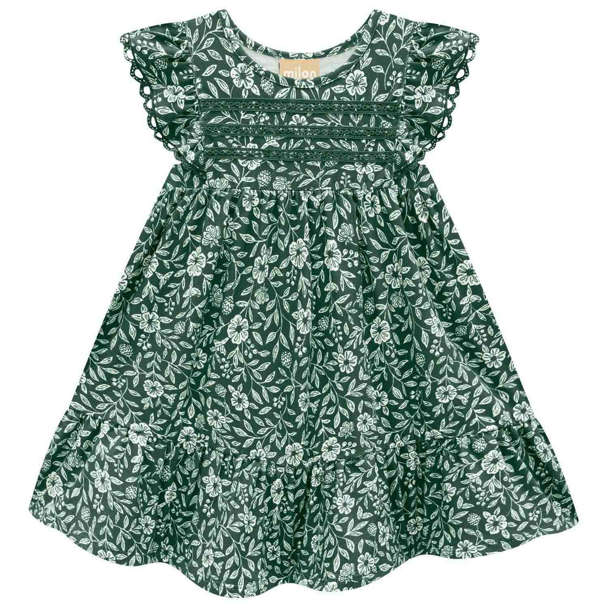 Milon | Vestido con Estampado de Flores para Niñas