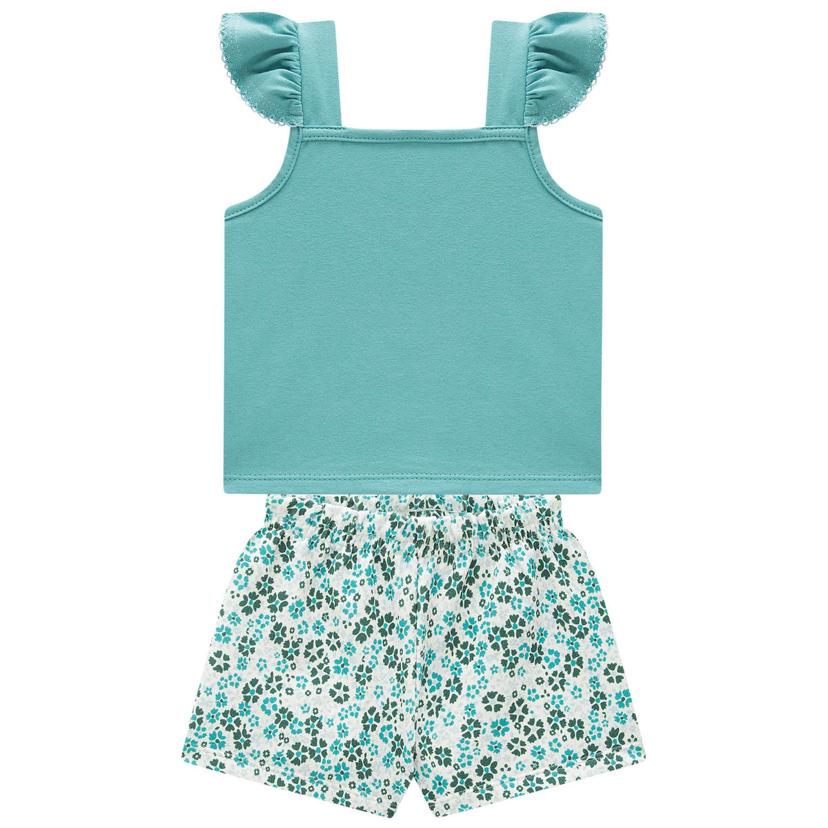 Milon | Conjunto de Camiseta y Short con Estampado de Flor Niña