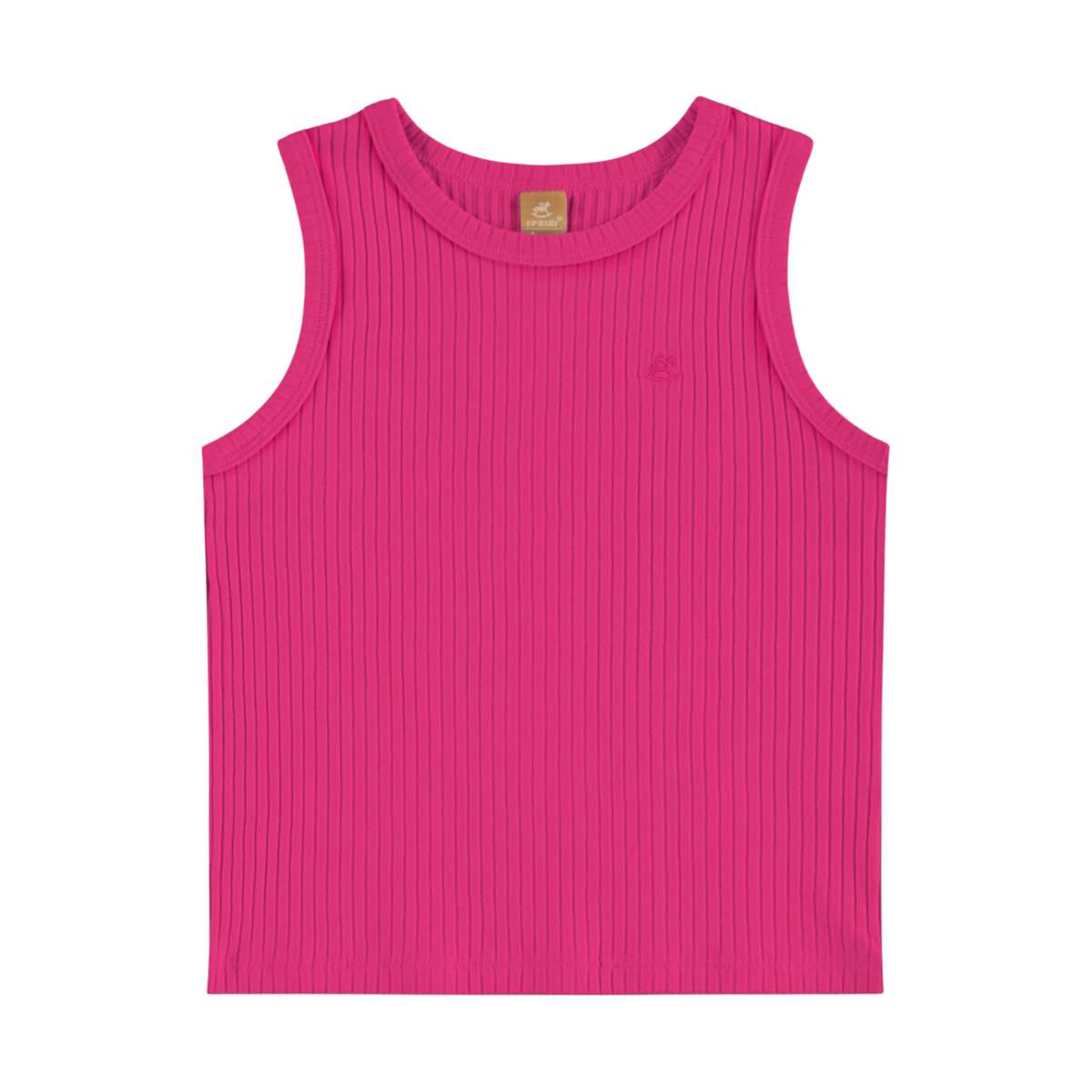 Up Baby | Blusa sin Mangas de Algodón Canalé para Niñas