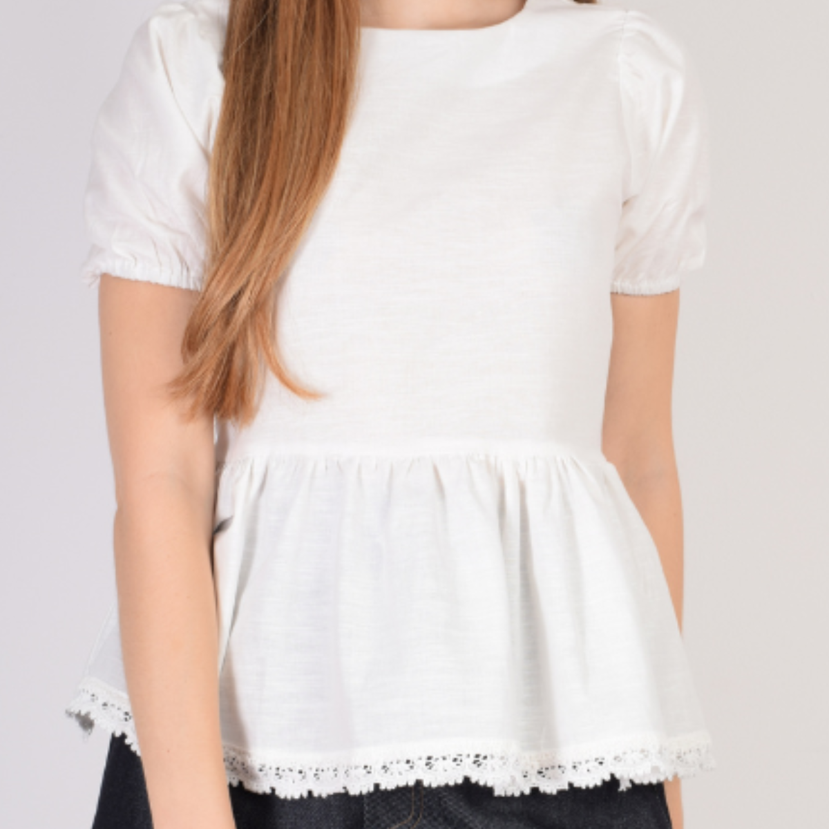 Zocca | Blusa Lino Accesorio Lazo Espalda para Dama