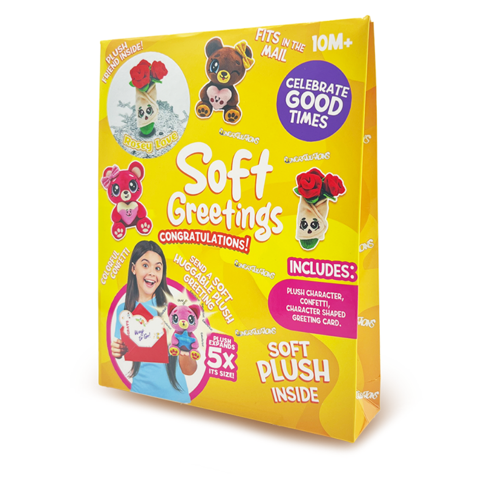 Soft Greetings  | Soft Greetings Peluche Felicidades X1 Surt.