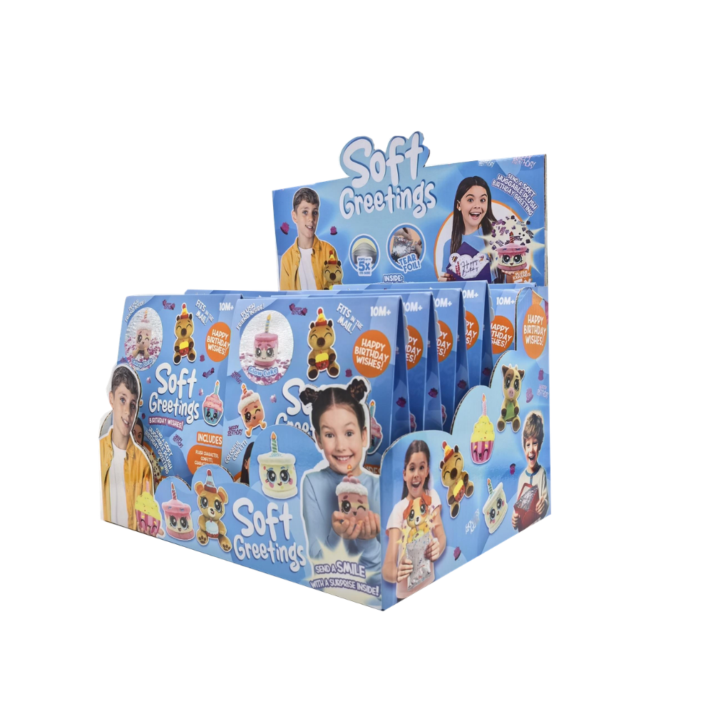 Soft Greetings  | Soft Greetings Peluche Cumpleaños Con Globo X1 Surt.