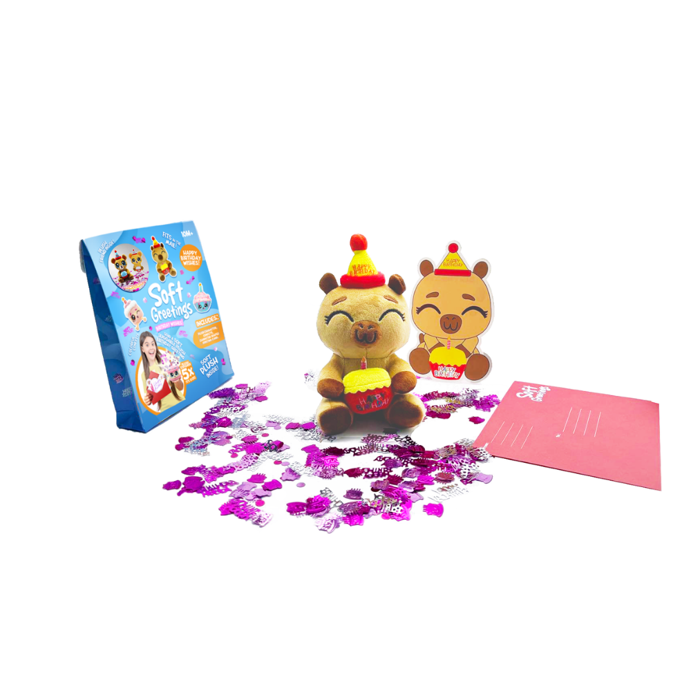 Soft Greetings  | Soft Greetings Peluche Cumpleaños Con Globo X1 Surt.