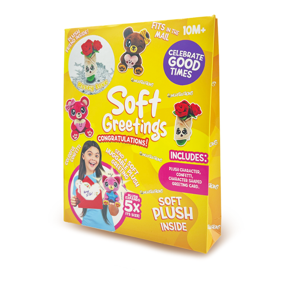 Soft Greetings  | Soft Greetings Peluche Felicidades Con Globo X1 Surt.