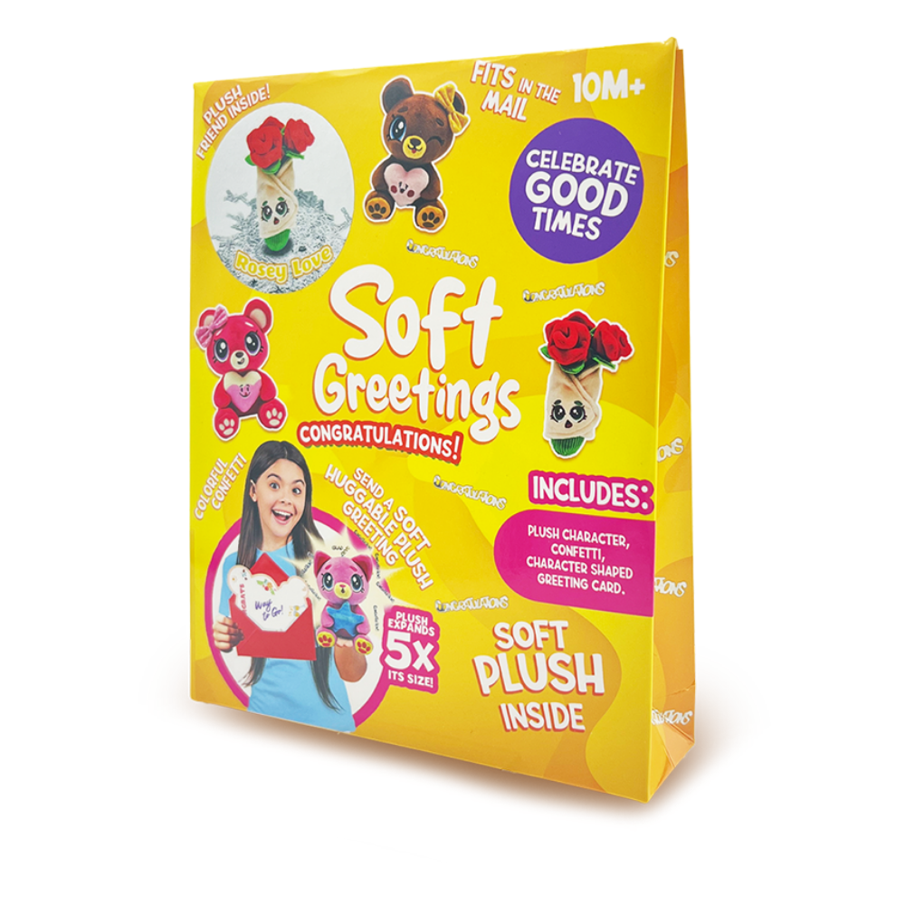 Soft Greetings  | Soft Greetings Peluche Felicidades Con Globo X1 Surt.