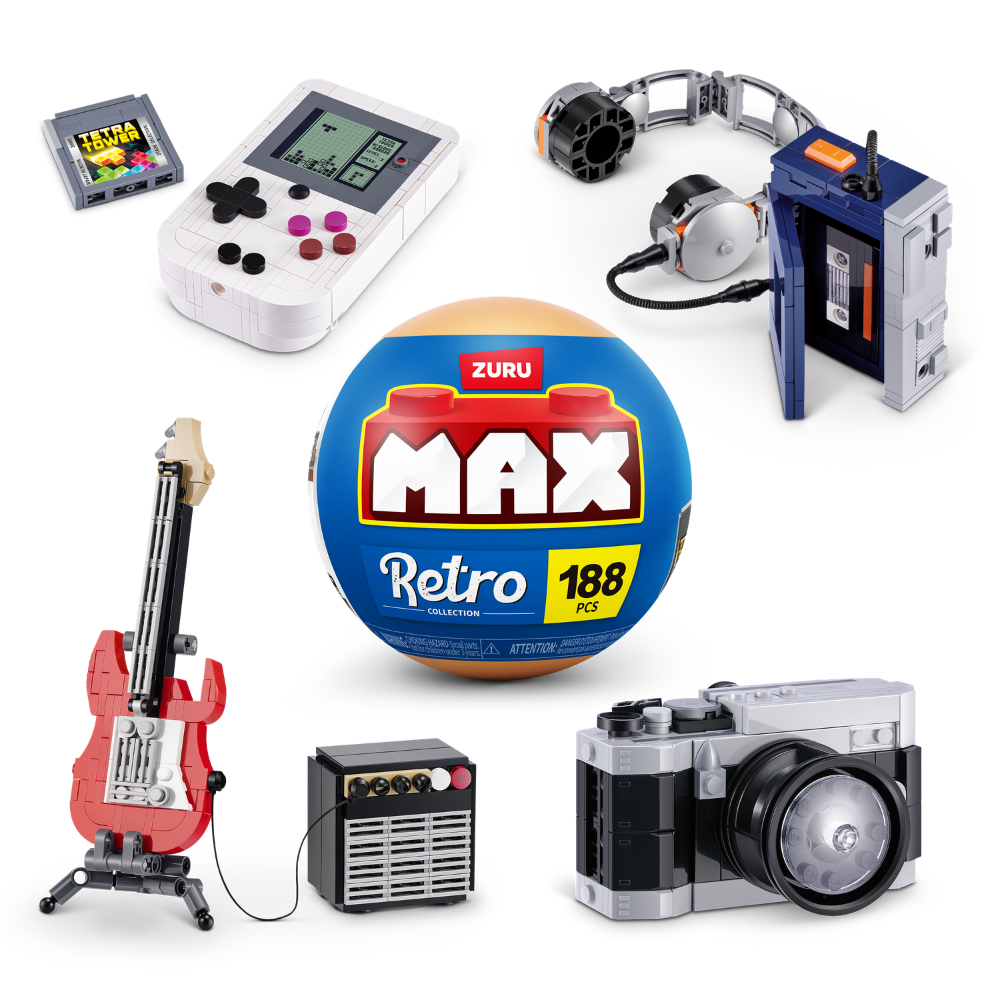 Max | MAX Build More Premium Retro S2 Colección de Bloques de Construcción de ZURU